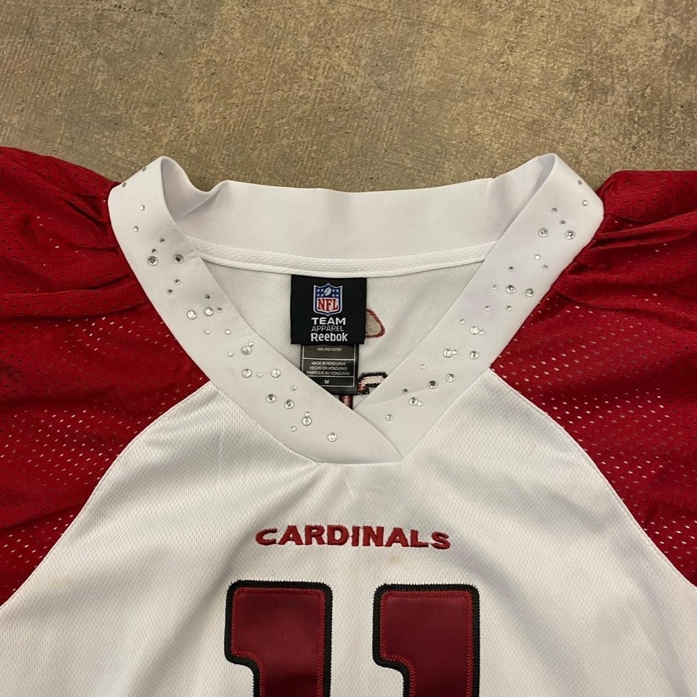 Vintage NFL Arizona Cardinals Larry Fitzgerald Womens Football Jersey Reebok M - Picture 3 of 8